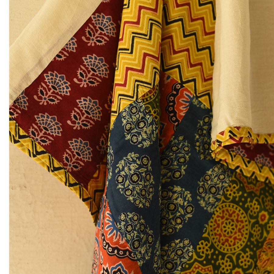 Embroidered and Patchwork Cotton Dupatta (Two Options)