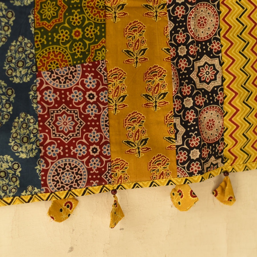 Embroidered and Patchwork Cotton Dupatta (Two Options)