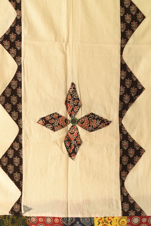 shop Embroidery & Patch Work - Cotton white Dupatta