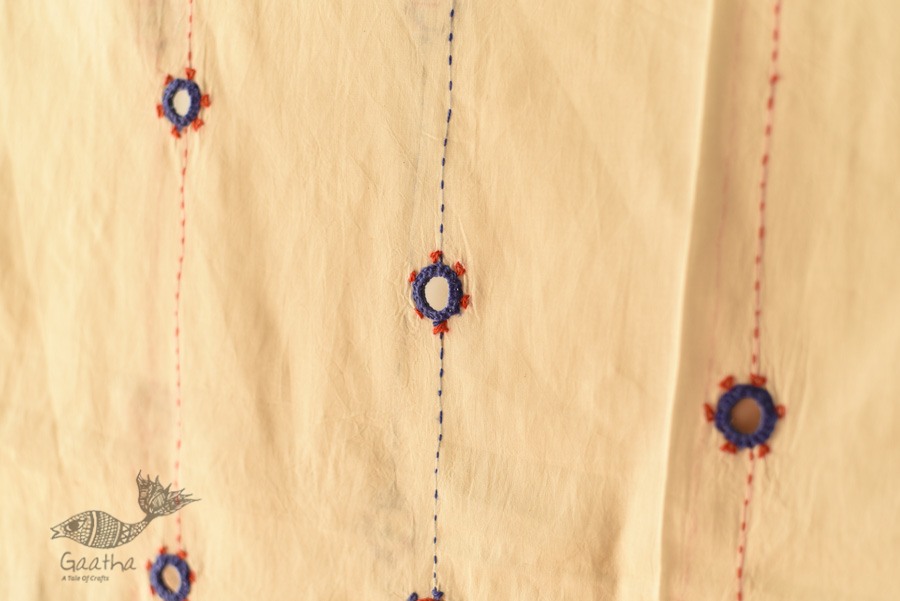 Cotton Ajrakh Applique dupatta