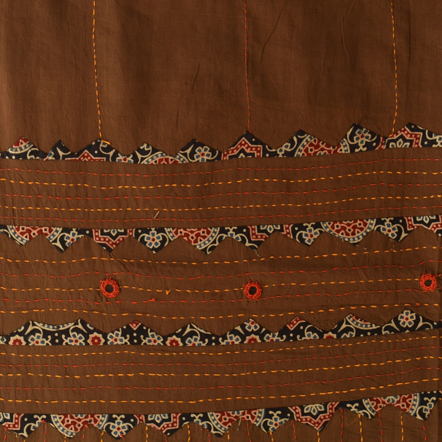 Cotton Brown Ajrakh dupatta