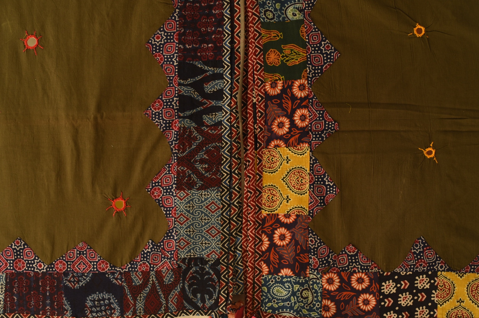 Cotton Ajrakh Brown dupatta