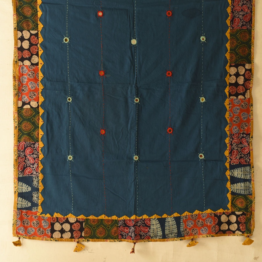 Cotton Ajrakh dupatta - Blue