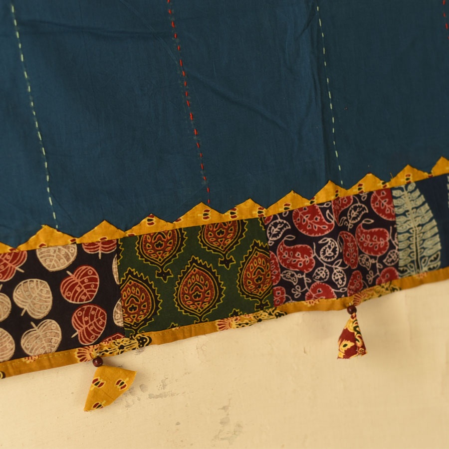 Cotton Ajrakh dupatta - Blue