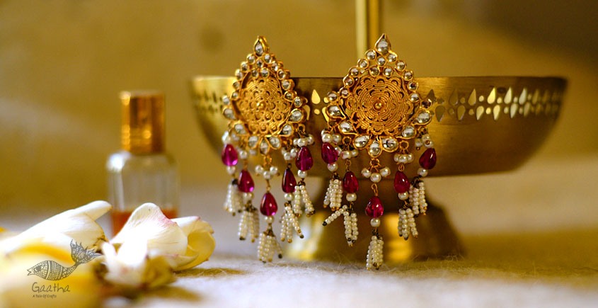 Discover Floral Drop Silver Earrings  Paksha  Paksha India