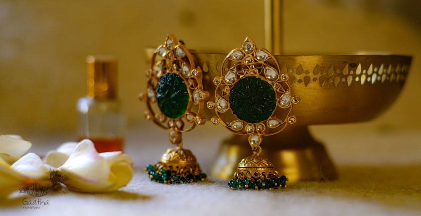 श्रीरूपा  | Silver Earring | Druzy Danglers ~ 6