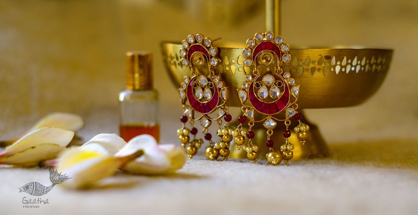 श्रीरूपा  | Silver Earring | Ruby Rose ~ 28