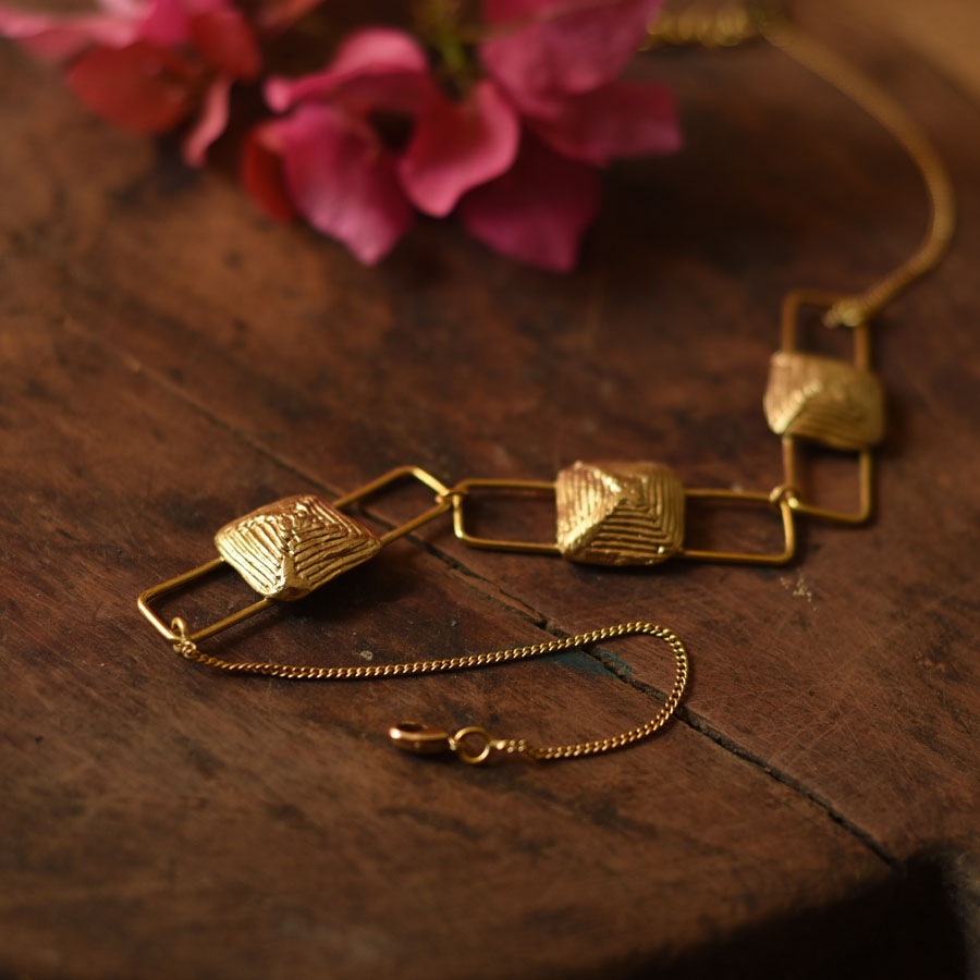 shop Handmade Dhokra Brass Necklace