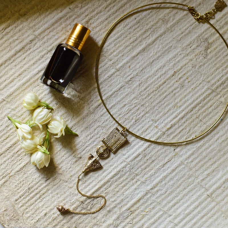 shop Handmade Dhokra Brass Necklace 