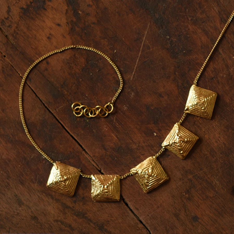 shop Handmade Dhokra Brass Necklace