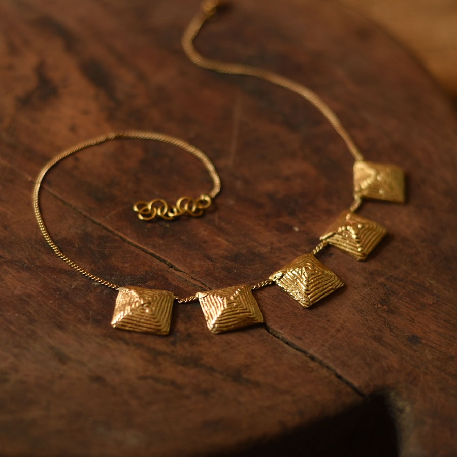 shop Handmade Dhokra Brass Necklace