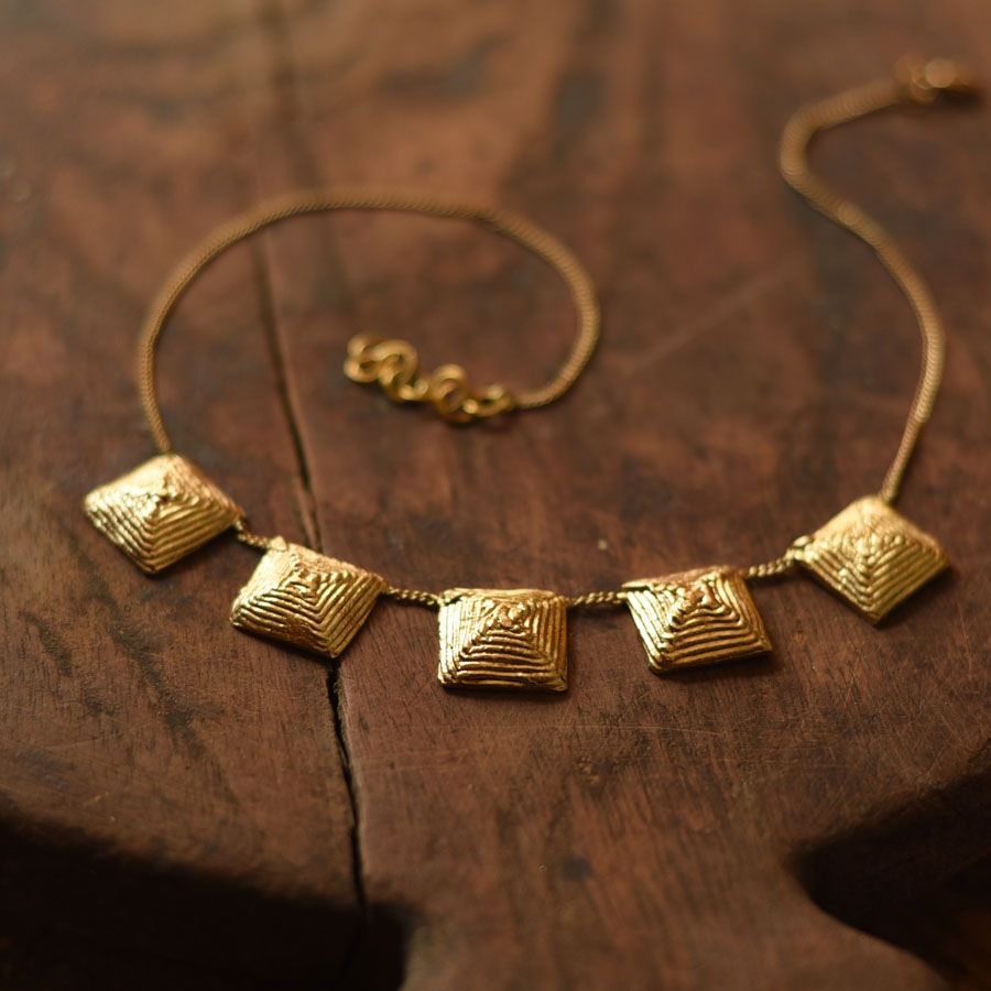 shop Handmade Dhokra Brass Necklace