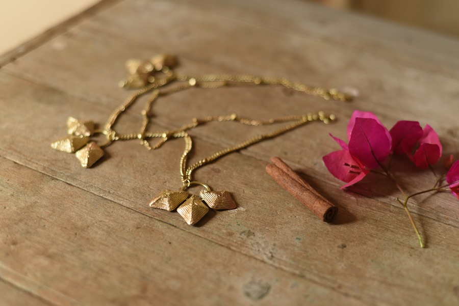 Brass Dhokra Handmade Two Layered Necklace