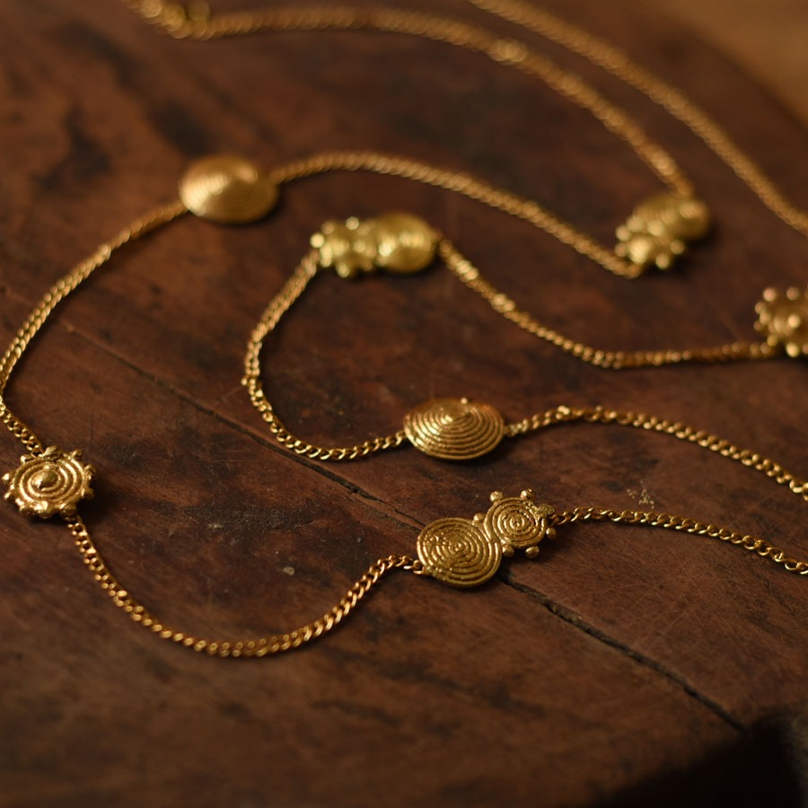 shop Handmade Dhokra Brass Long Necklace / Chain