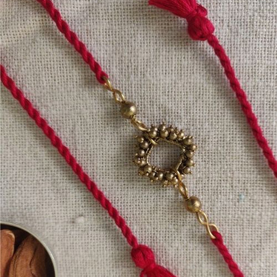 shop dhokra Handmade Bhabhi Rakhi