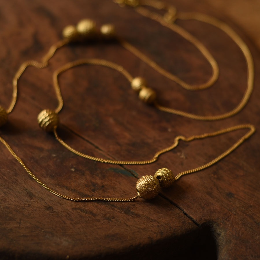 shop Handmade Dhokra Brass Necklace / Long Chain