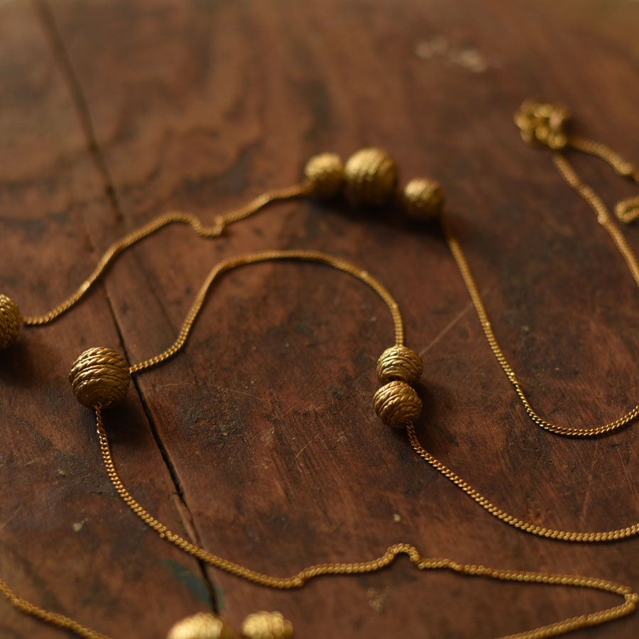 shop Handmade Dhokra Brass Necklace / Long Chain