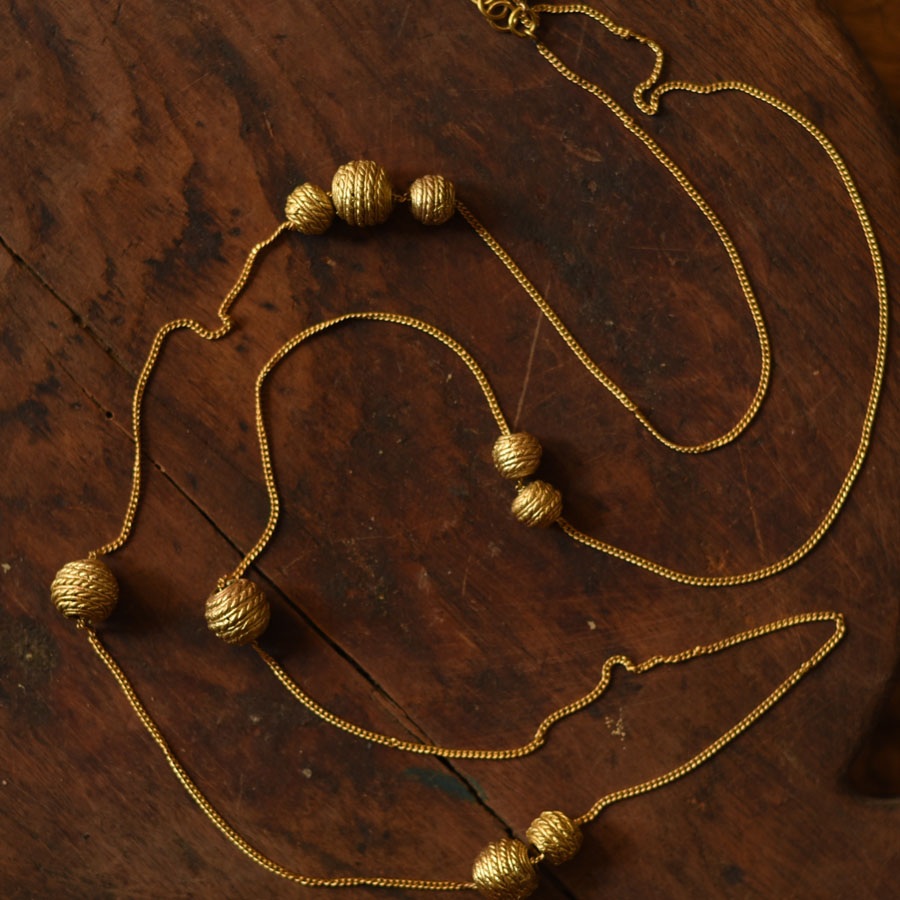 shop Handmade Dhokra Brass Necklace / Long Chain