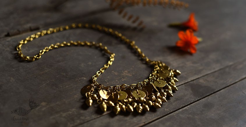 handmade dholra brass necklace