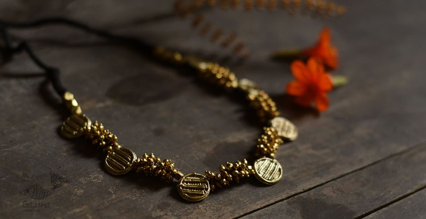 handmade dholra brass necklace