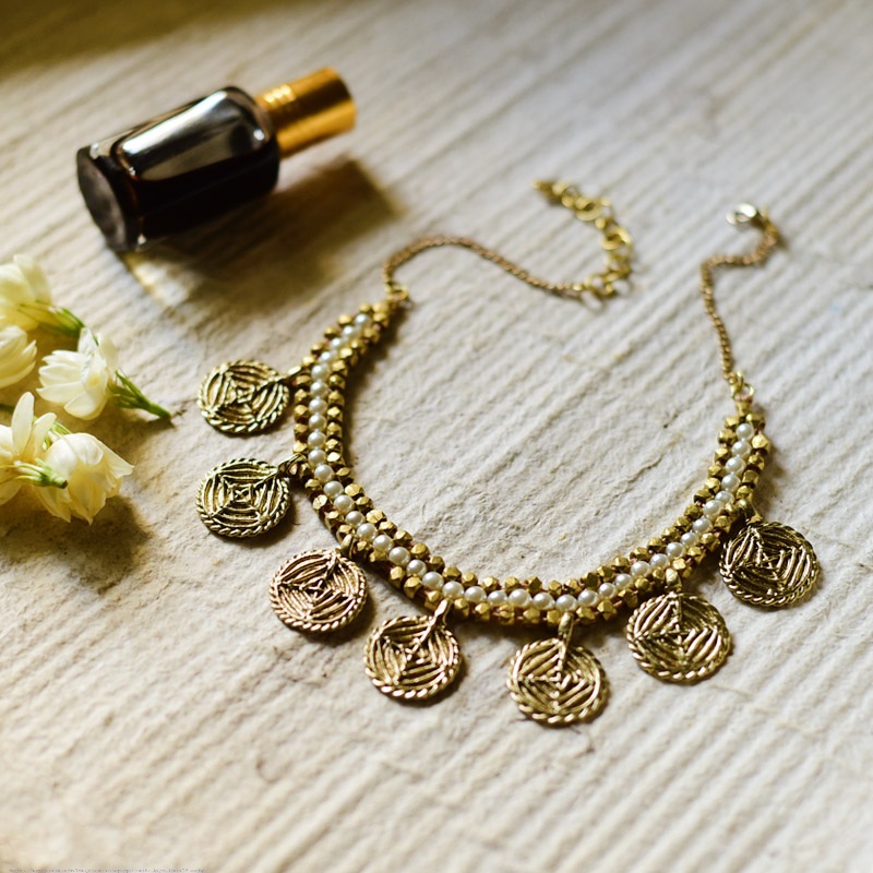 shop Handmade Dhokra ~ Brass Necklace 