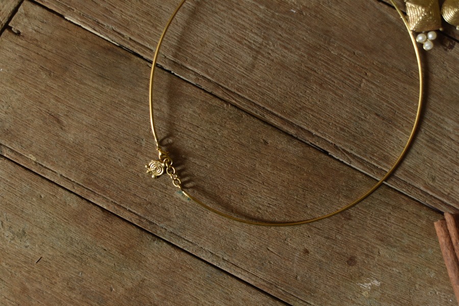 shop Brass Dhokra Handmade Hasali Choker / Hasali Necklace