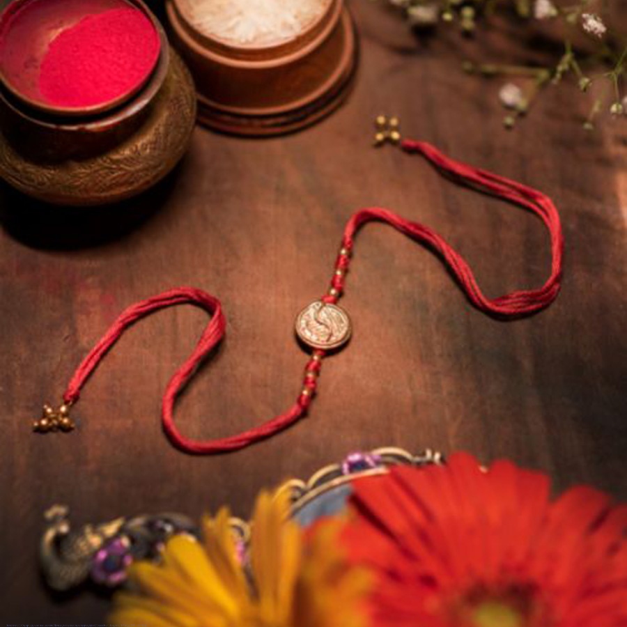 shop handmade dhokra brass rakhi