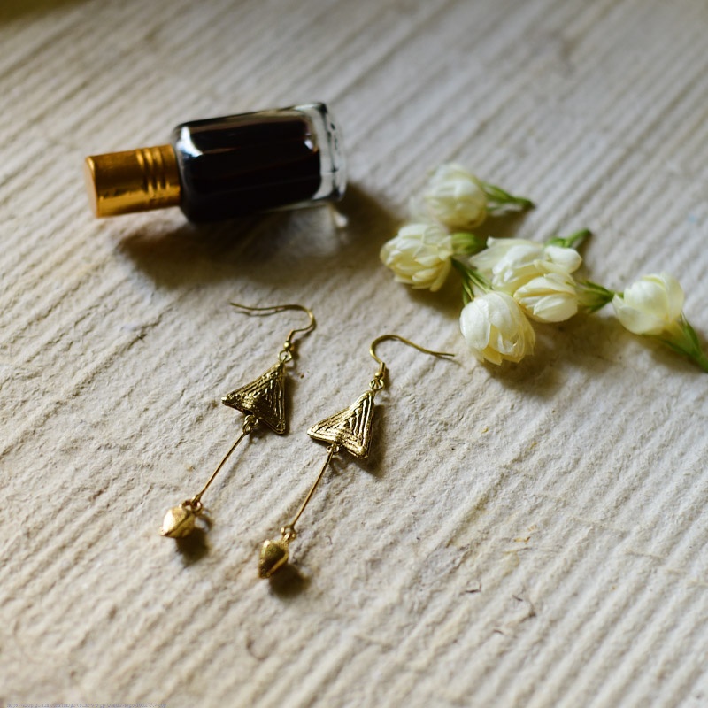 shop Handmade Boho Dhokra Brass Earrings