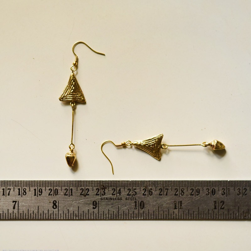 shop Handmade Boho Dhokra Brass Earrings
