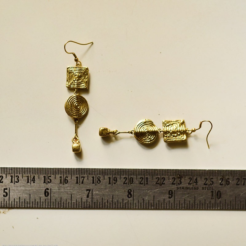 shop Handmade Dhokra ~ Brass Earring