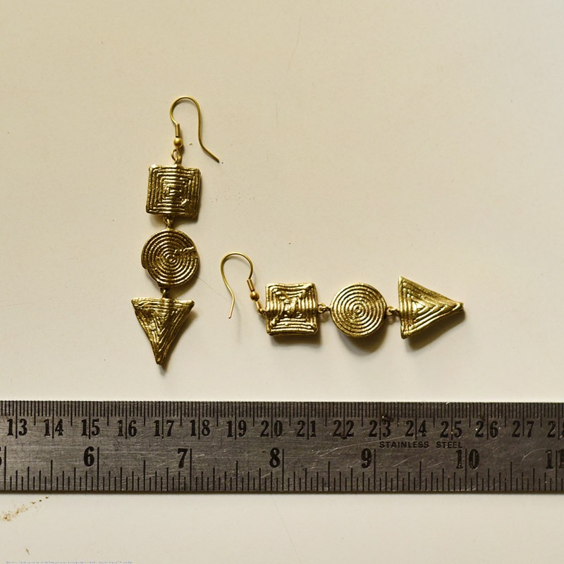 shop Handmade Dhokra ~ Brass Earring