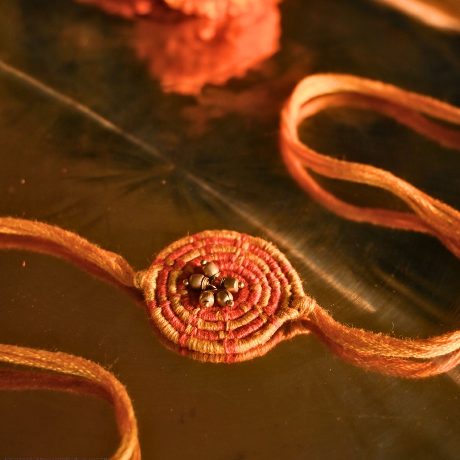 shop handmade dhokra brass rakhi chakra