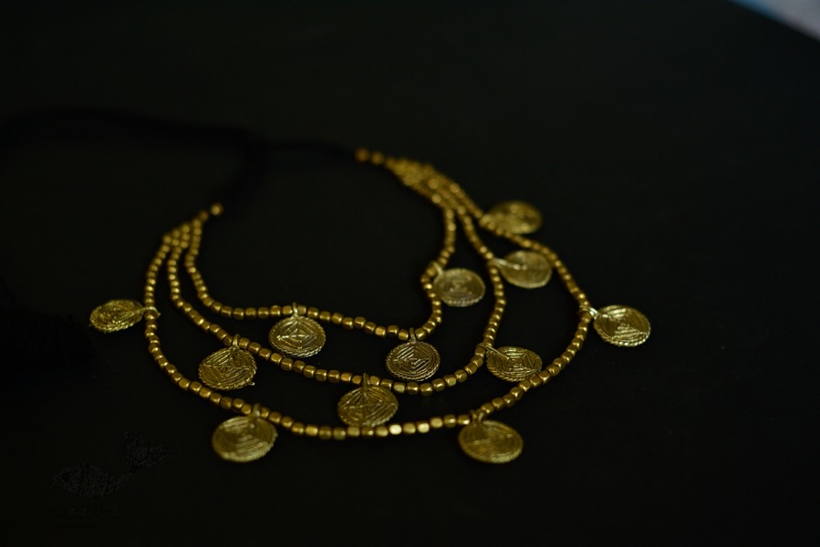 handmade dholra brass necklace