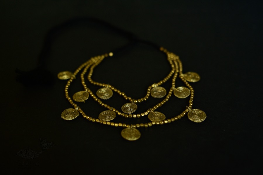 handmade dholra brass necklace