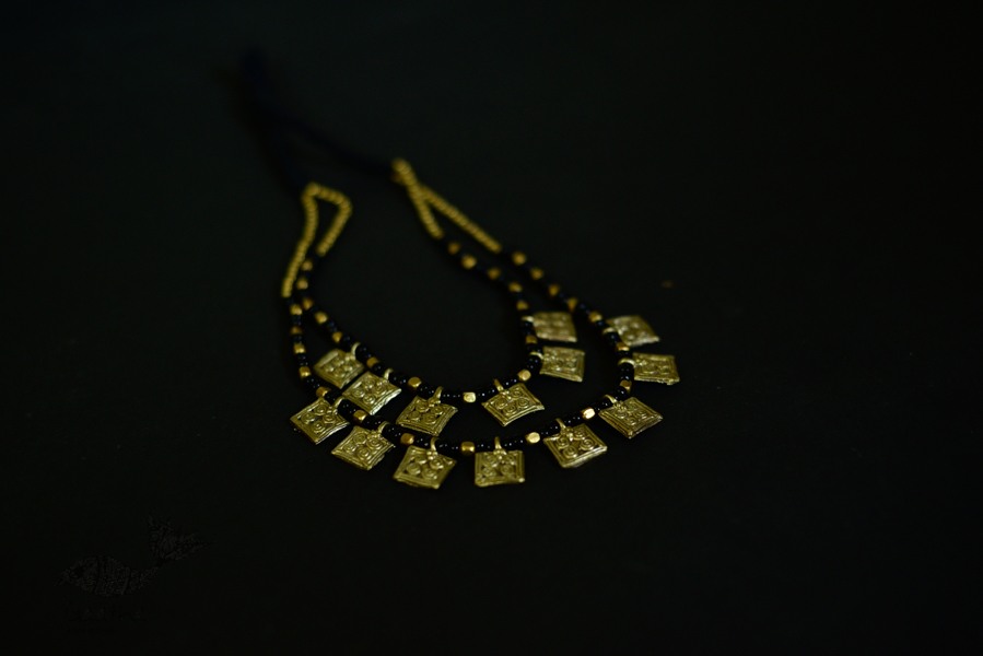 handmade dholra brass necklace