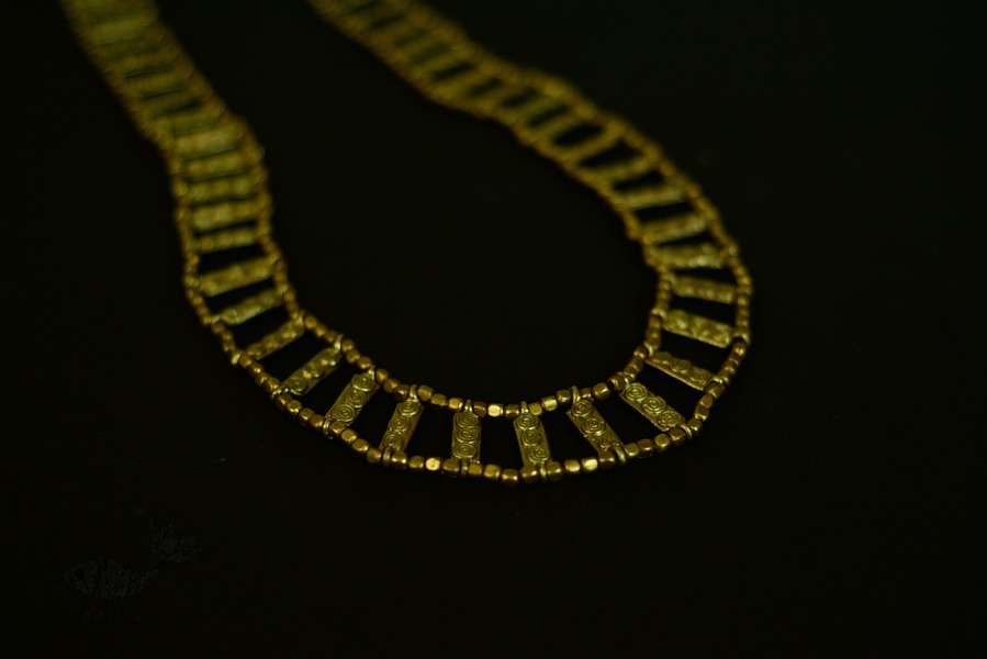 handmade dholra brass necklace