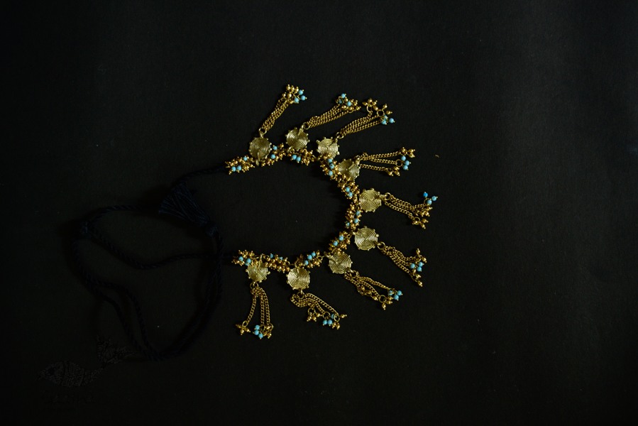 handmade dholra brass necklace