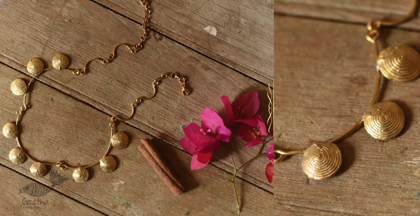 Online dhokra brass designer necklace| Indian craft store