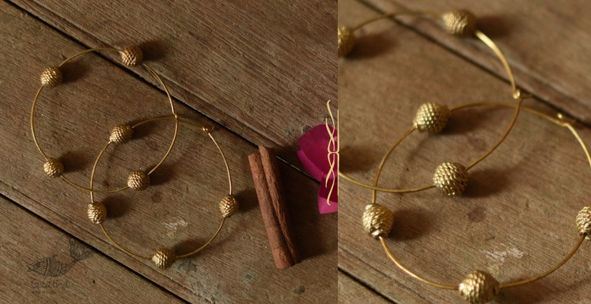 Prabha . प्रभा ❄ Brass Dhokra Round Bali Earring
