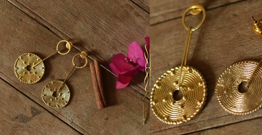 shop Handmade Brass Dhokra Long Earring