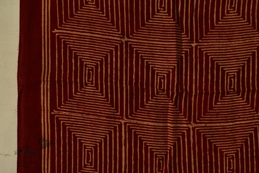 Shruti ❋ Ajrakh Modal Silk Stole ❋ D