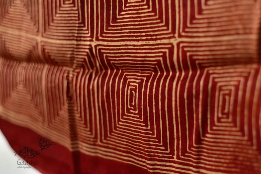 Shruti ❋ Ajrakh Modal Silk Stole ❋ D