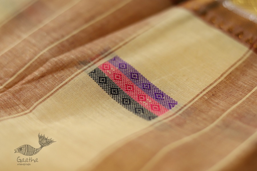 मलय ✽ Handloom Cotton Zari Saree With Buti ✽ 10