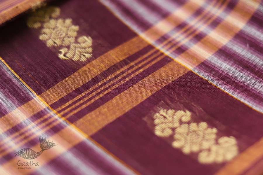 मलय ✽ Handloom Cotton Zari Saree With Buti ✽ 13