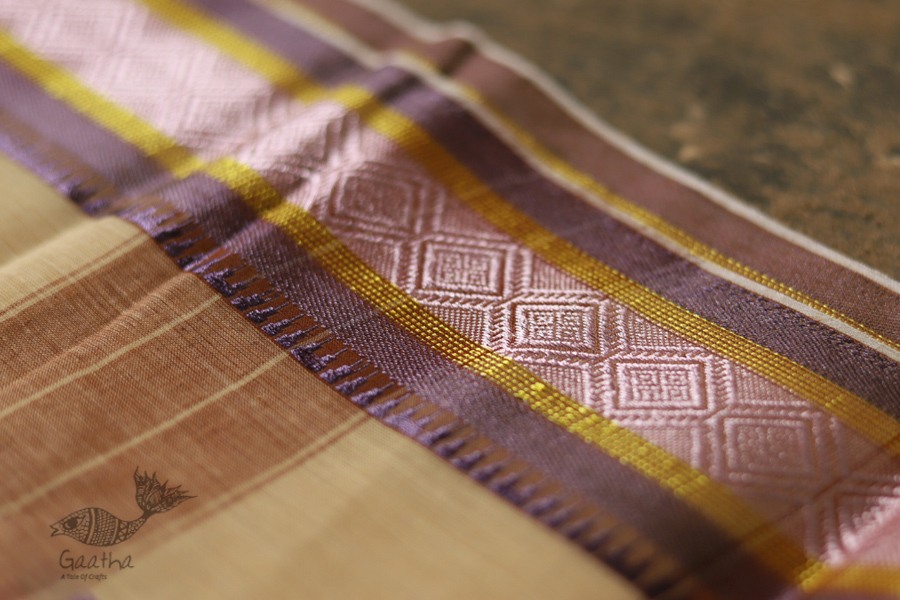 मलय ✽ Handloom Cotton Zari Saree With Buti ✽ 14