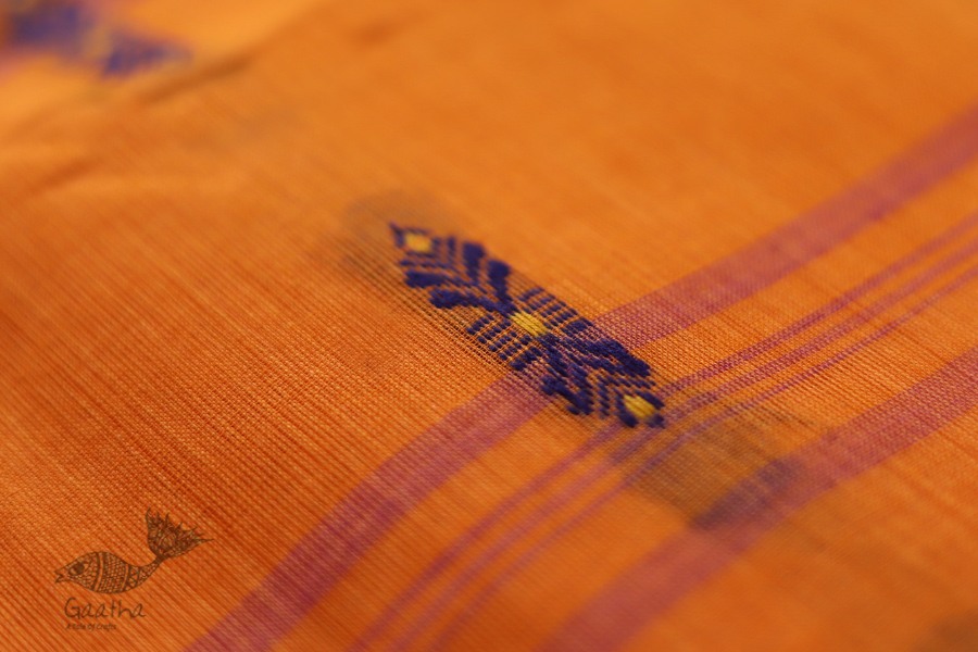 मलय ✽ Handloom Cotton Zari Saree With Buti ✽ 18