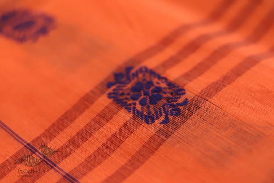 मलय ✽ Handloom Cotton Zari Saree With Buti ✽ 23