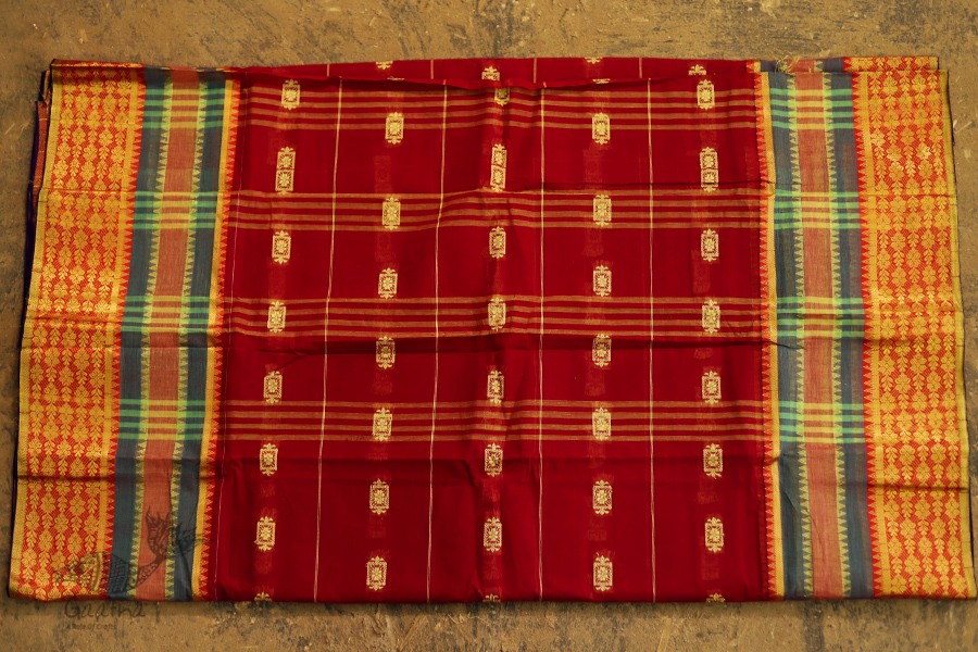 मलय ✽ Handloom Cotton Zari Saree With Buti ✽ 24