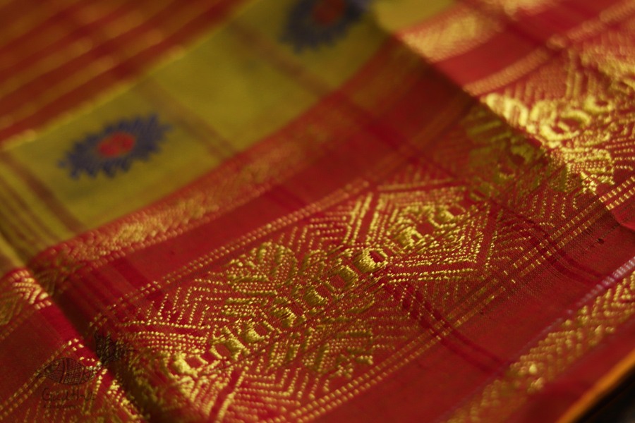 मलय ✽ Handloom Cotton Zari Saree With Buti ✽ 29