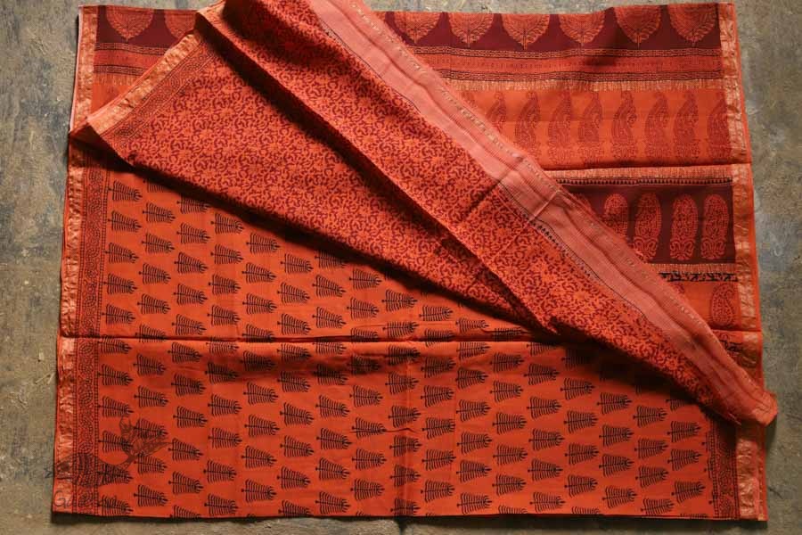 Chinmayi * Bagh Printed . Maheshwari Saree * 9